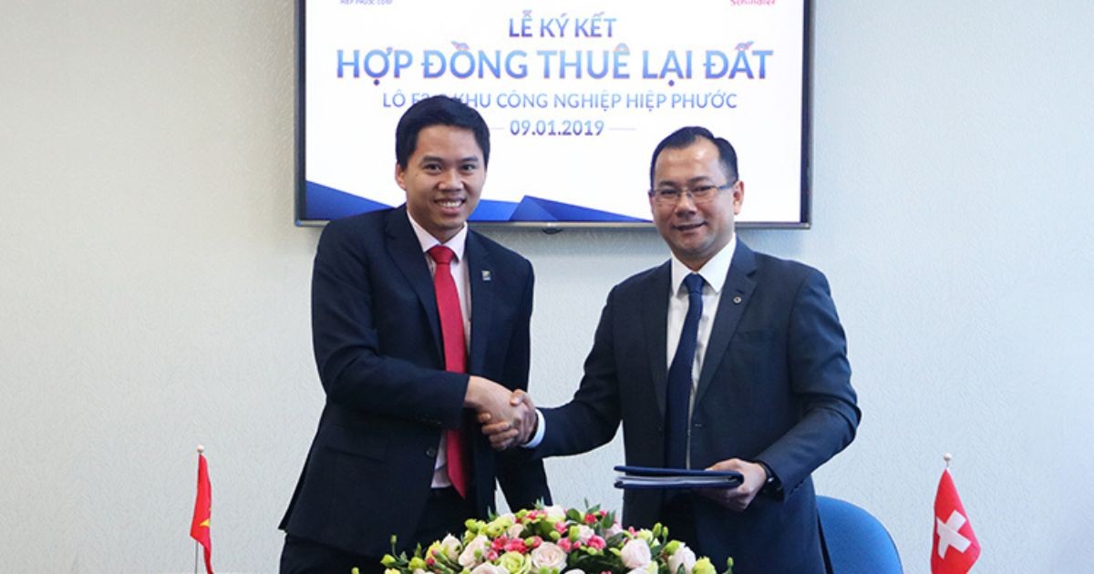Chào mừng Công ty TNHH Schindler Việt Nam đầu tư vào KCN Hiệp Phước | Khu Công Nghiệp Hiệp Phước