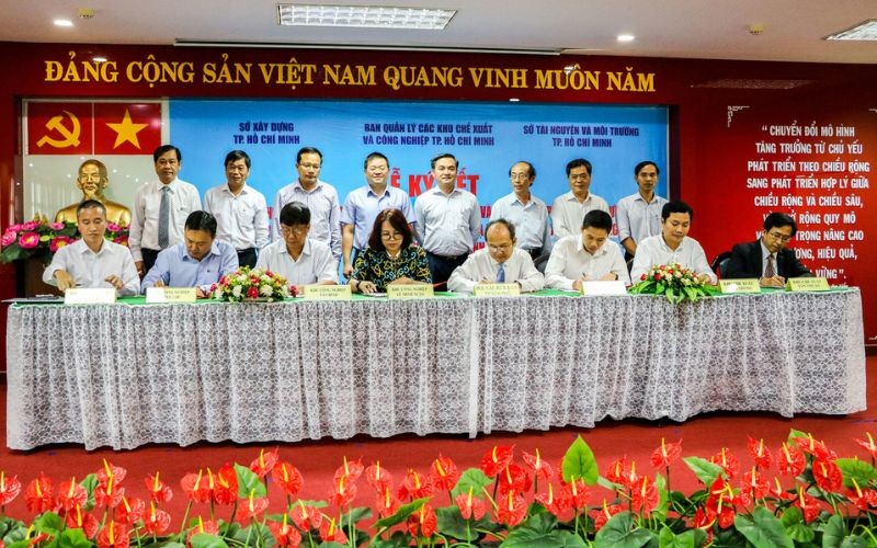 Hình Ảnh Lễ Ký Kết Quy Chế Phối Hợp Hepza - Sở Xây Dựng - Sở Tài Nguyên - Môi Trường | Khu Công Nghiệp Hiệp Phước