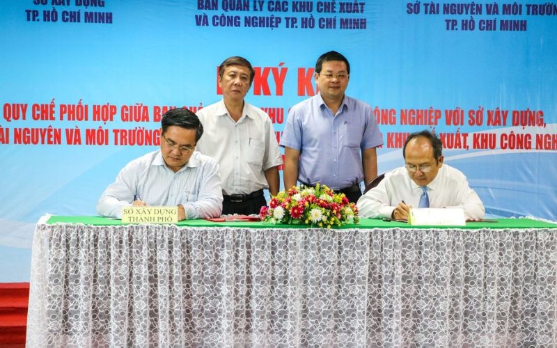 Hình Ảnh Lễ Ký Kết Quy Chế Phối Hợp Hepza - Sở Xây Dựng - Sở Tài Nguyên - Môi Trường | Khu Công Nghiệp Hiệp Phước