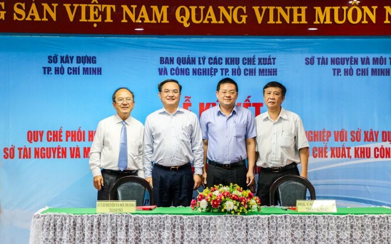 Hình Ảnh Lễ Ký Kết Quy Chế Phối Hợp Hepza - Sở Xây Dựng - Sở Tài Nguyên - Môi Trường | Khu Công Nghiệp Hiệp Phước