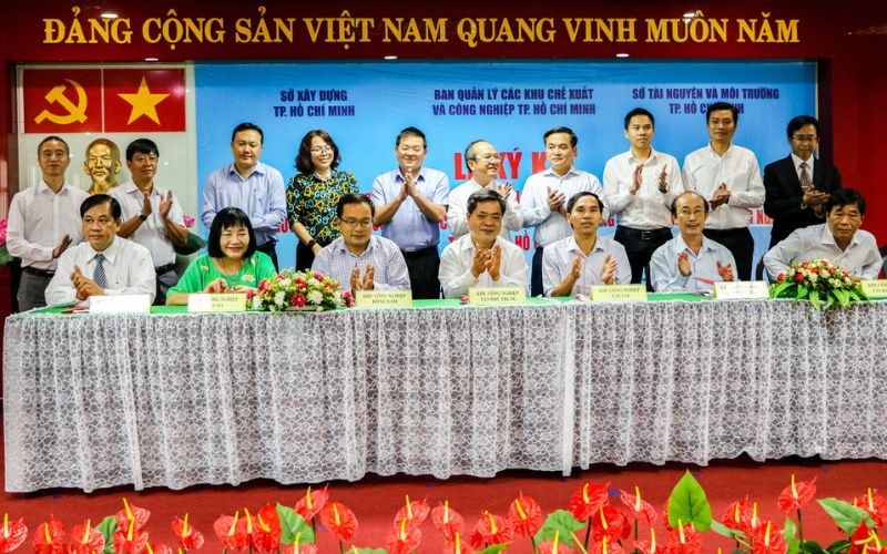 Hình Ảnh Lễ Ký Kết Quy Chế Phối Hợp Hepza - Sở Xây Dựng - Sở Tài Nguyên - Môi Trường | Khu Công Nghiệp Hiệp Phước