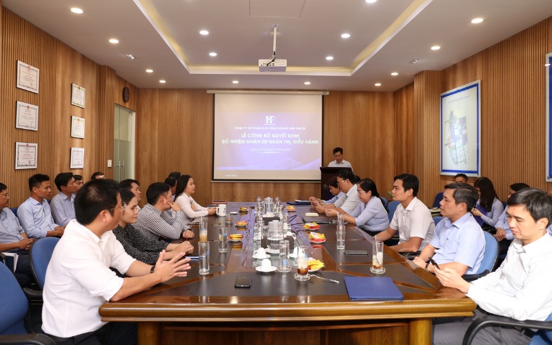 Lễ Công Bố Quyết Định Bổ Nhiệm Nhân Sự Quản Trị, Điều Hành Hipc | Khu Công Nghiệp Hiệp Phước