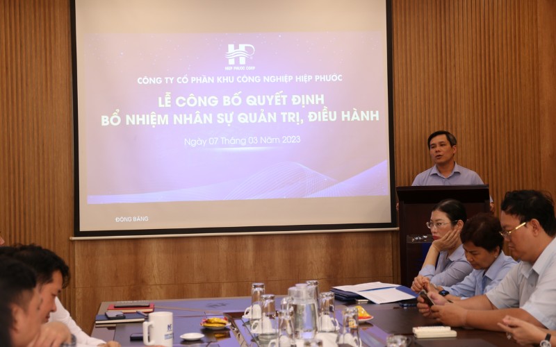 Lễ Công Bố Quyết Định Bổ Nhiệm Nhân Sự Quản Trị, Điều Hành Hipc | Khu Công Nghiệp Hiệp Phước