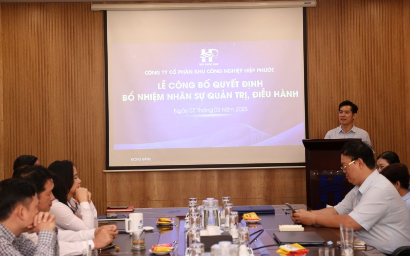 Lễ Công Bố Quyết Định Bổ Nhiệm Nhân Sự Quản Trị, Điều Hành Hipc | Khu Công Nghiệp Hiệp Phước